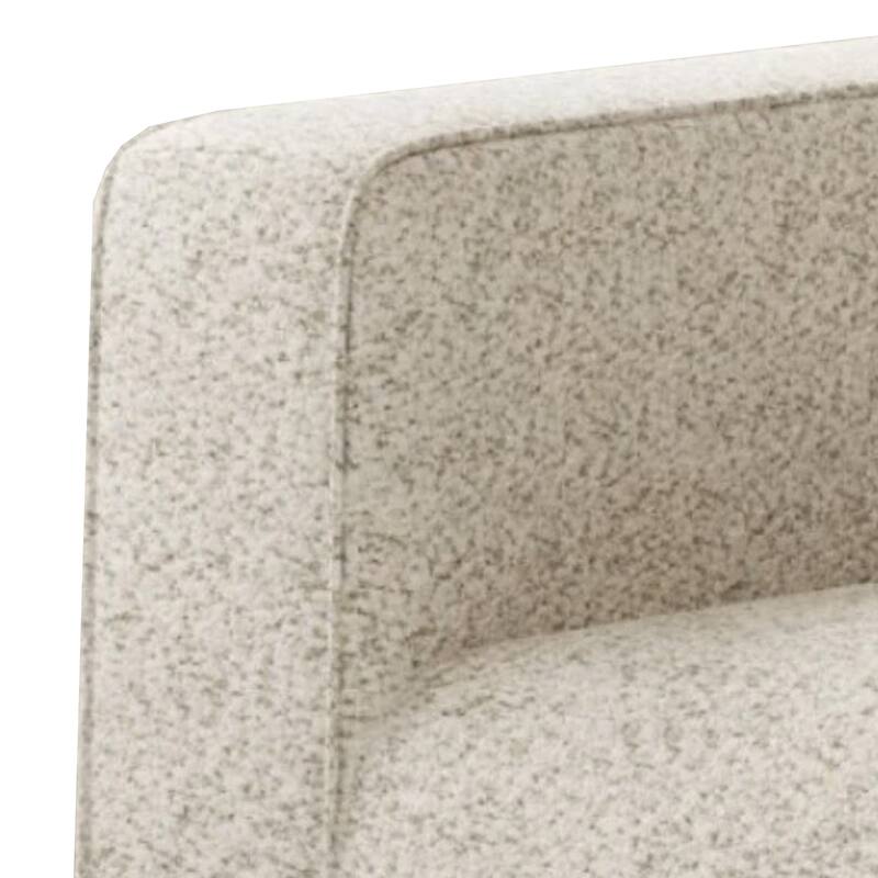 Remy Sofa, Off White Boucle, Bench Style Seat with Track Arms, 83 Inch