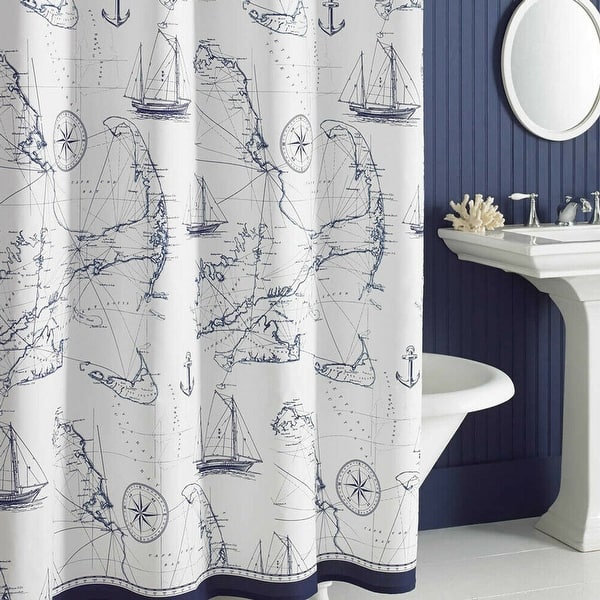 Polyester Sea and Shell Shower Curtain 62 x 72 Aviation SC - Bed Bath &  Beyond - 33417691