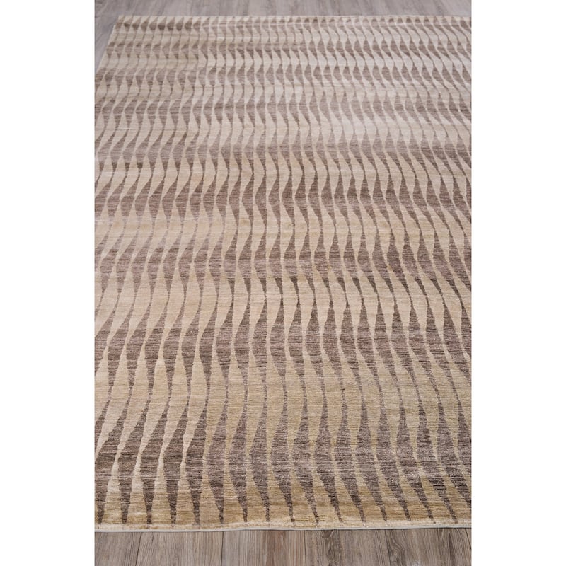EXQUISITE RUGS ONE-OF-A-KIND Tibetan Weave Hand Knotted Beige Rug - 10'x14'