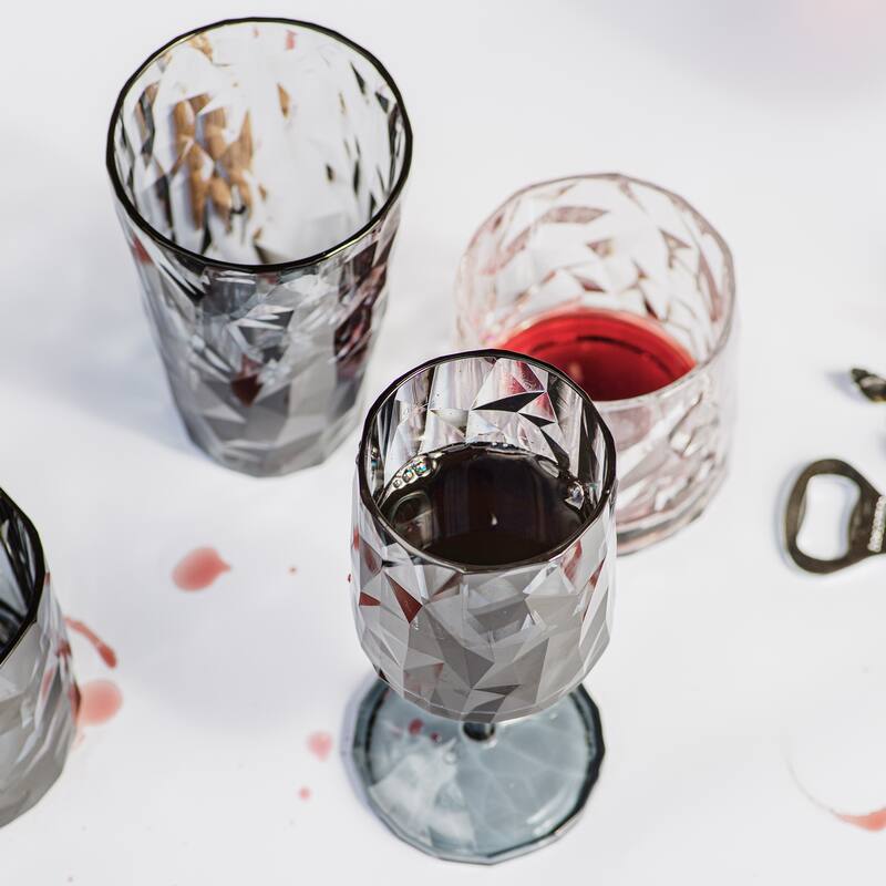 Superglass Smoke Gray Polycarbonate Wine Glass