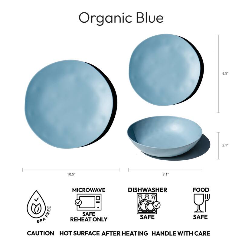 Abode Homewares Organic NewWave Melamine Dinner Plate - 10.5" - Set of 6