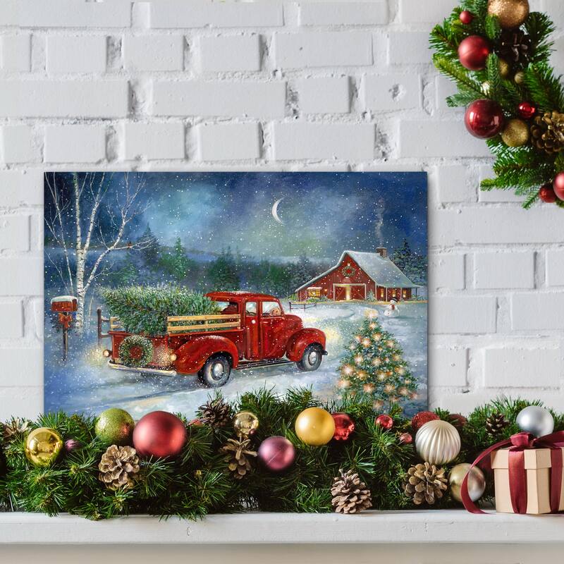 Moonlit Skaters-Premium Gallery Wrapped Canvas - Ready to Hang
