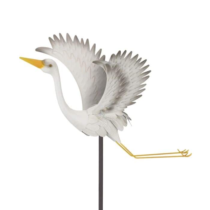 Bird Jiggly Stake - Egret