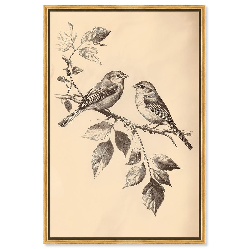 Pair of Finches II Canvas by Art Remedy