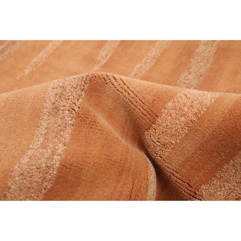 ECARPETGALLERY Hand-knotted Opulence Brown Wool Rug - 5'0 x 7'6