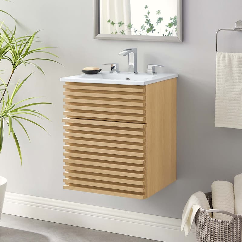 Render 18" Wall-Mount Bathroom Vanity