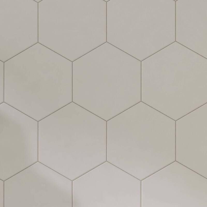 Cruz Bay Studio MKT61129 Honeycomb - 9" x 10" Geometric Floor and Wall - White Matte
