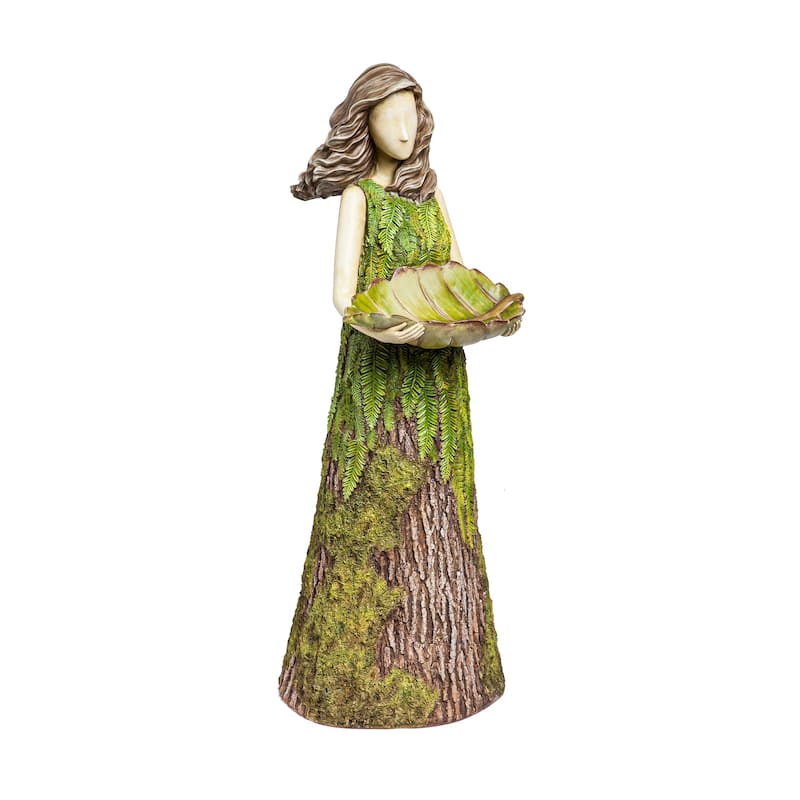 30" Sherwood "Fern" Statuary with Bird Feeder