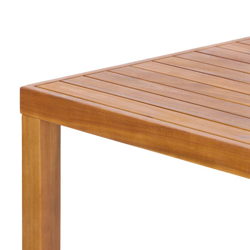 Christopher Knight Home - Solvanta Modern Solid Wood Outdoor 5-Piece Bar Height Dining Set with Rope Woven Bar Stools