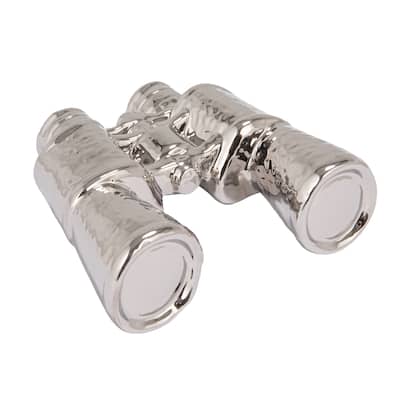 Stoneware Binoculars Décor - 7" L x 6" W x 2.25" H