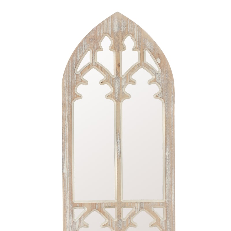 Wood Cathedral Framed Wall Mirror