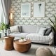 preview thumbnail 5 of 8, Tempaper Feather Flock by Genevieve Gorder Peel and Stick Wallpaper - 15 sq. ft.