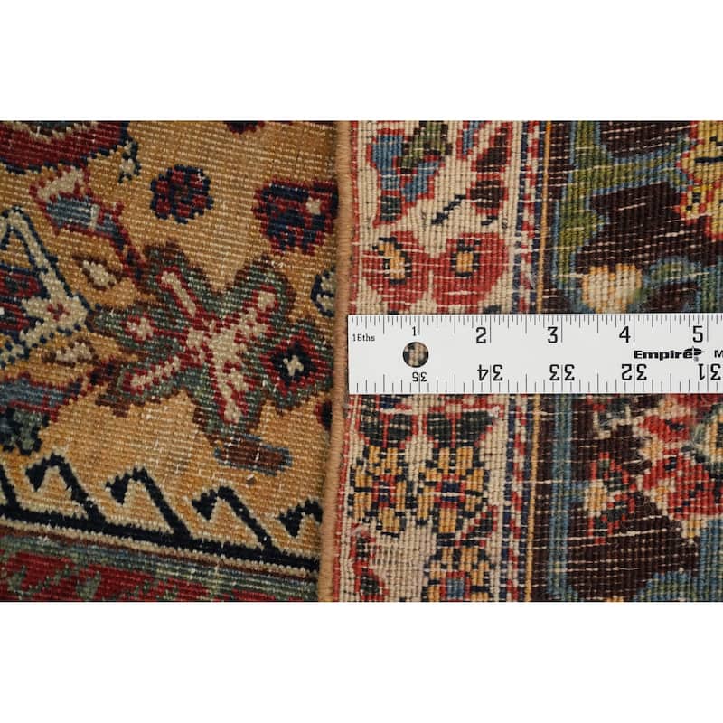 Hand Knotted Oriental 100% Wool Carpet Traditional Geometric Yellow & Gold Qashqai Area Rug - 6' 2'' X 4' 0''