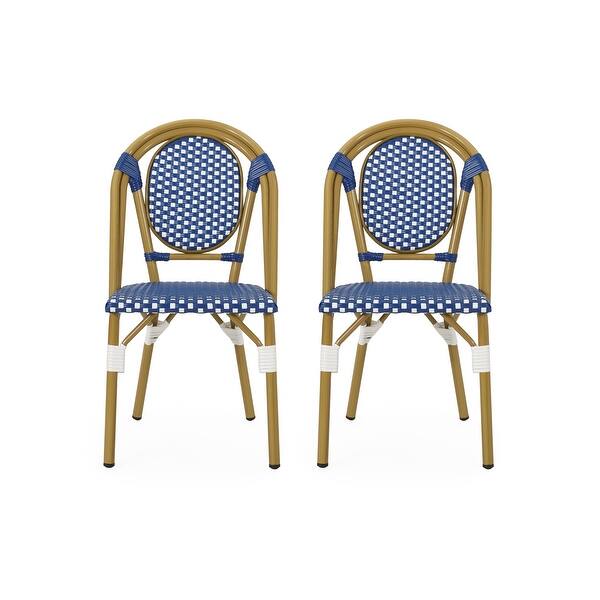 Remi Outdoor French Bistro Chairs (Set of 2) by Christopher Knight Home