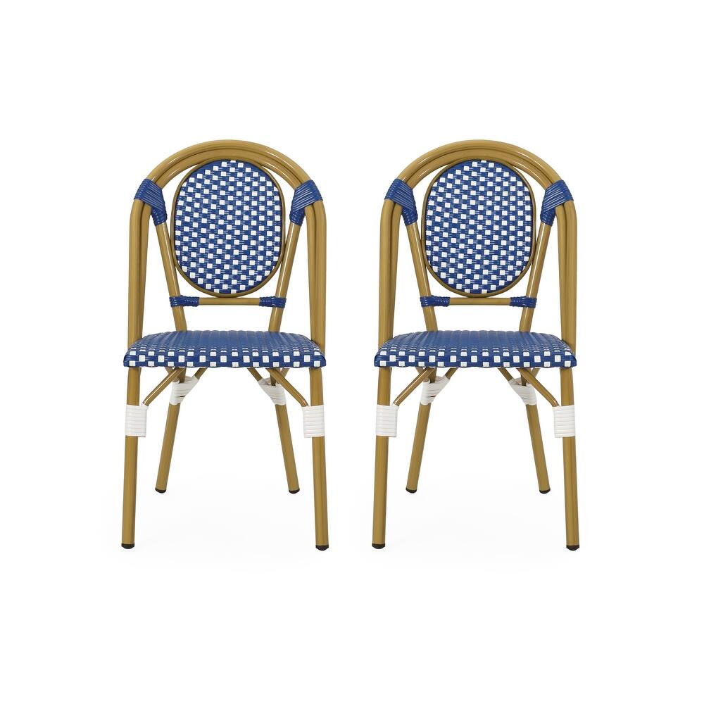 Remi Outdoor French Bistro Chairs (Set of 2) by Christopher Knight Home
