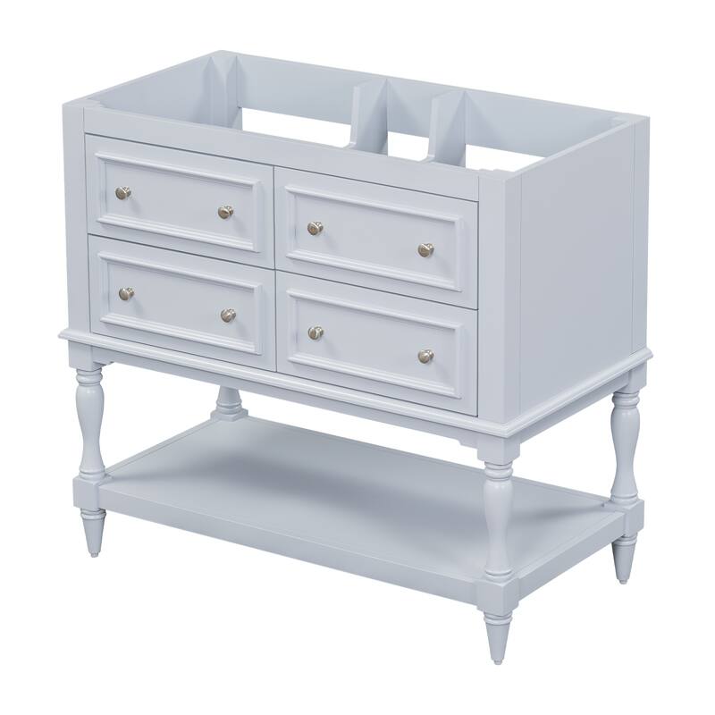 Bathroom Vanity Cabinet Free Standing Vanity Set with 4 Drawers