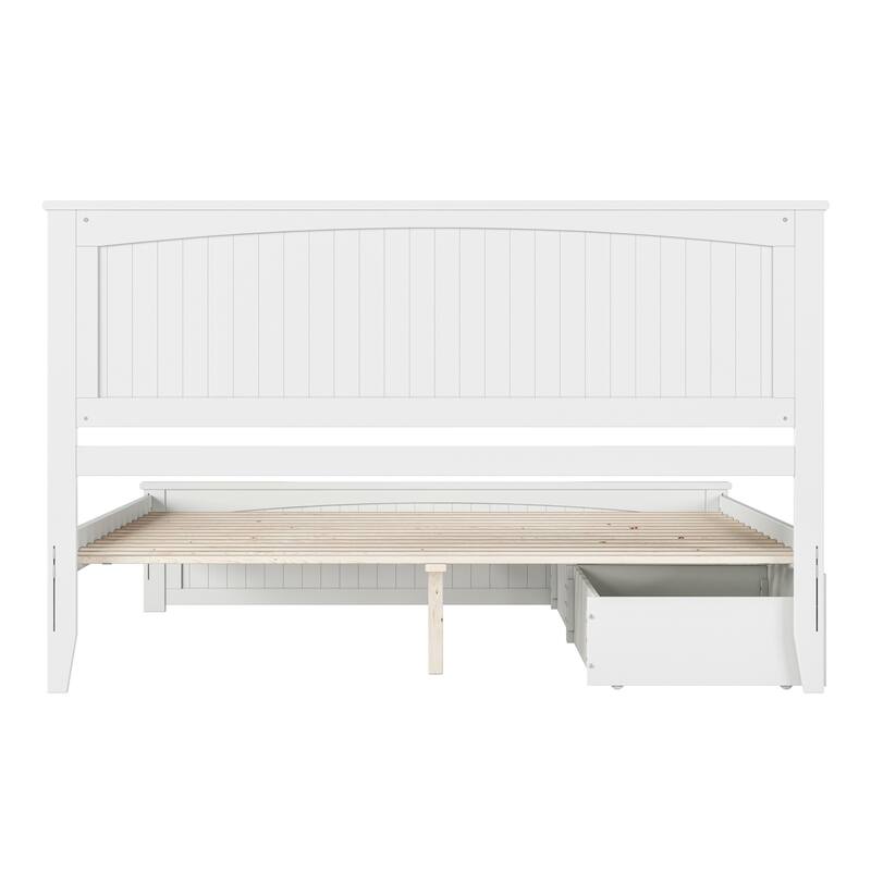 AFI Nantucket Platform Bed with Matching Footboard & Storage Drawers