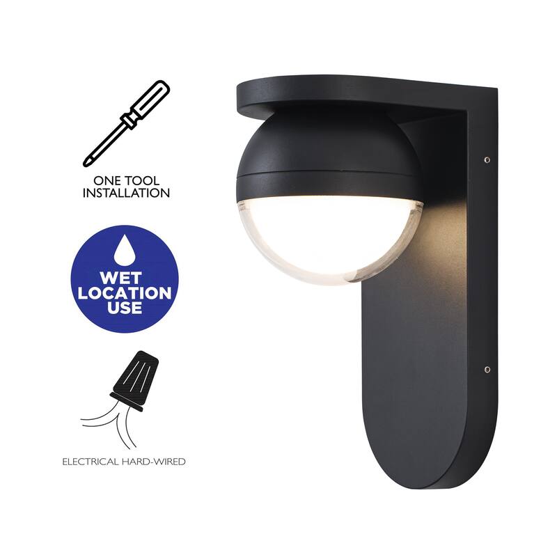 C Cattleya 3000K Integrated LED Alumi9num Outdoor Wall Sconce
