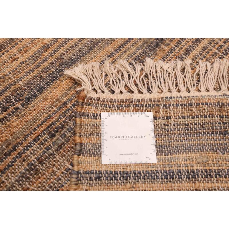 ECARPETGALLERY Flat-Weave Palas Denizli Tan Jute Kilim - 5'6 x 7'3