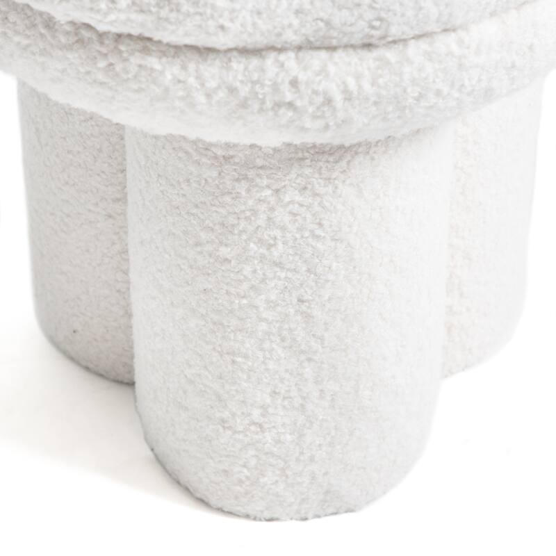 Furniture of America Ronan Modern 18-inch Mushroom Upholstered Ottoman