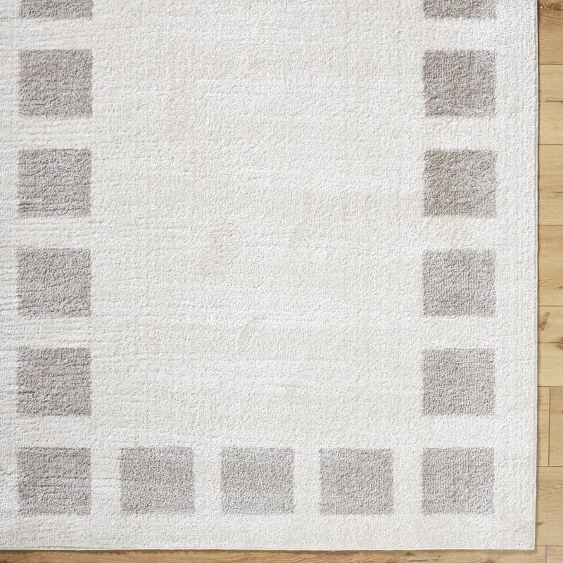 Livabliss Scandinavian Fossay Shag Checkered Washable Area Rug