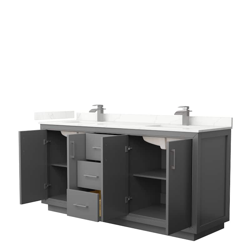 Icon 72-inch Double Vanity, Quartz Top