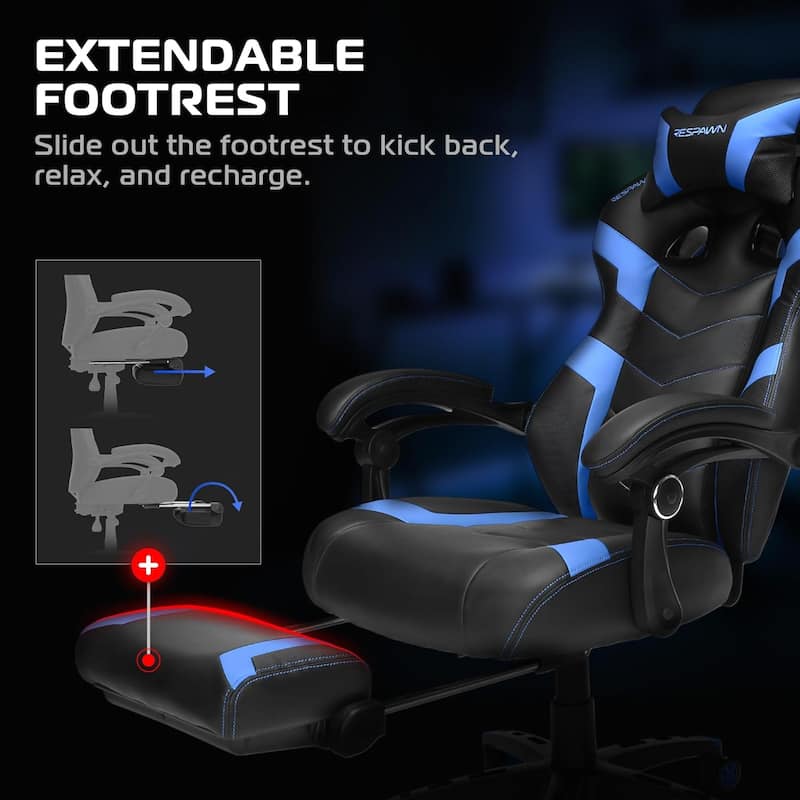 RESPAWN 110 Pro Gaming Chair - Gaming Chair with Footrest, Ergonomic Computer Desk Chair