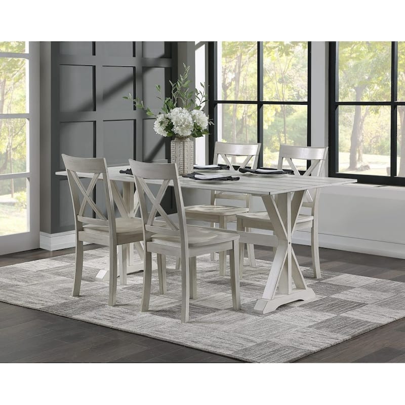 Jamestown Antique White Dining Chairs, Set of 2