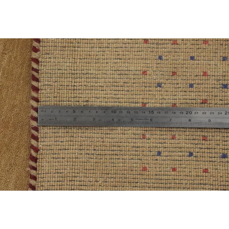 Hand Knotted Oriental 100% Wool Carpet Tribal Animal Pictorial Oranges & Rust Gabbeh Area Rug - 7' 9'' X 5' 0''