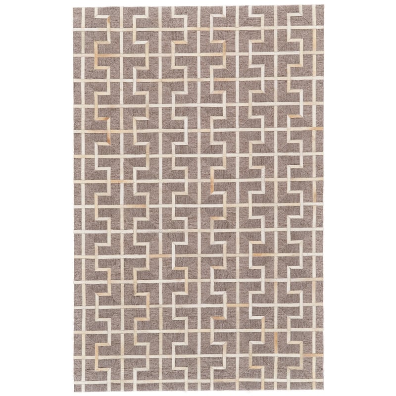 Grand Bazaar Canady Hand Woven Geometric Transitional Area Rug - 9'6"x13'6" - Natural Tan/Ivory Cream/Latte Tan