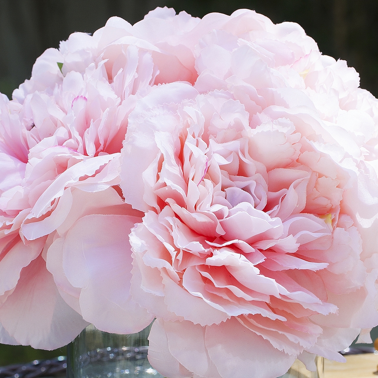 Enova Home 4 Pieces Large Artificial Silk Peony Fake Flowers