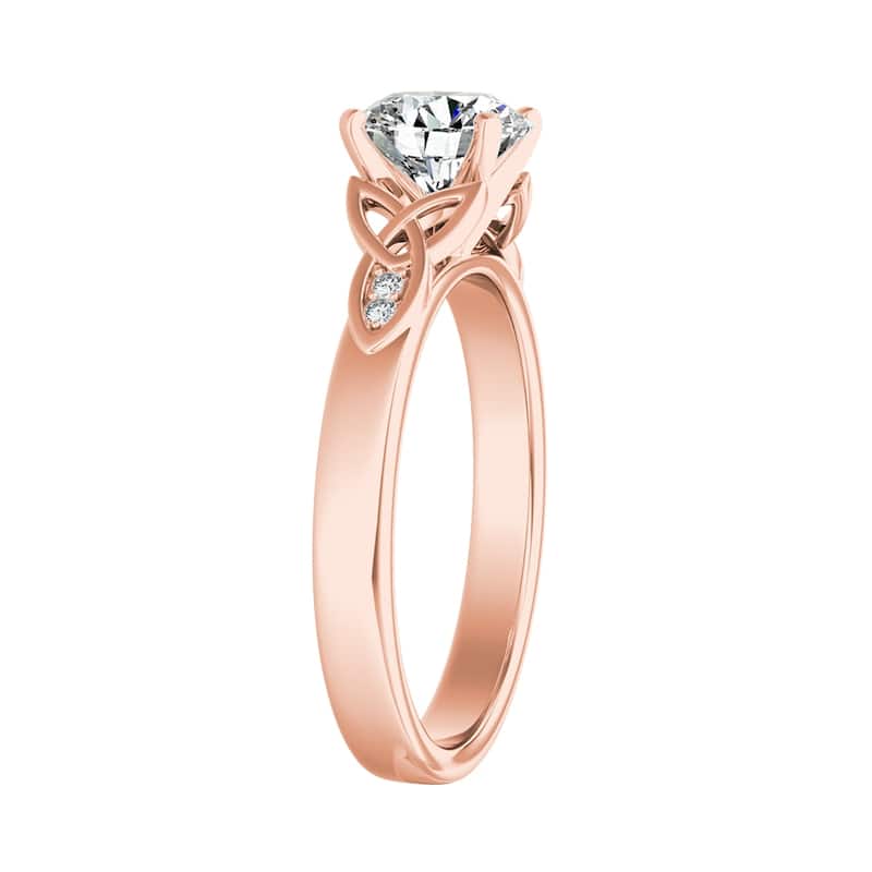 Auriya 14k Gold Modern 1 1/2ct Round Moissanite Engagement Ring