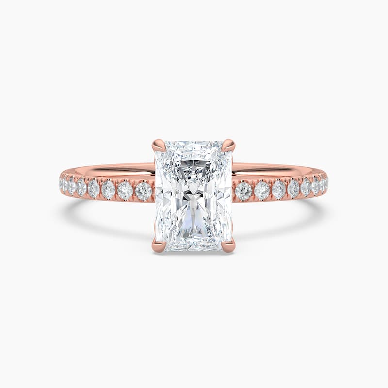 Auriya 14k Gold Radiant Lab Grown Floral Petal Diamond Accent Engagement Ring 1.00 to 5.00 ct. tw. (F-G, VS) - 6 - 1.00 carats - Rose