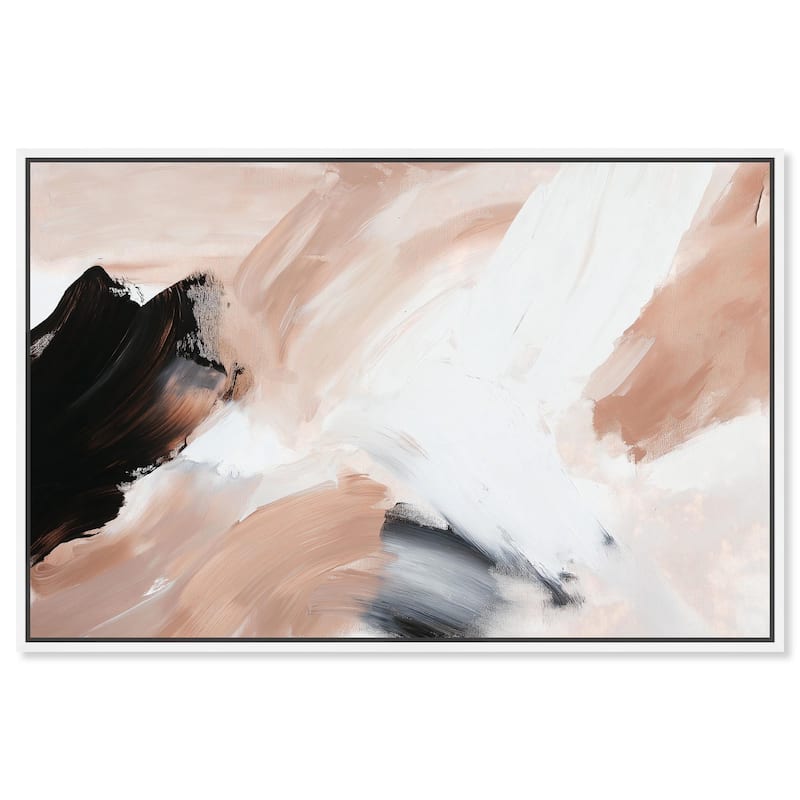Swirls of Cream I Canvas by Art Remedy - White - 15" x 10"