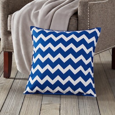 Chevron Cotton Canvas 20-inch Pillow
