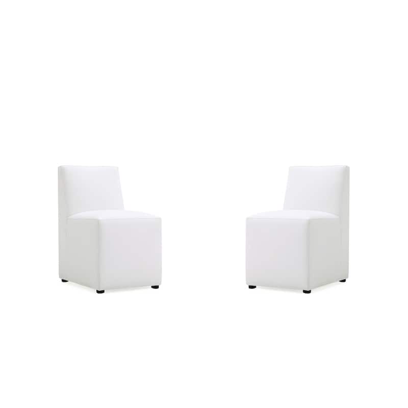 Manhattan Comfort Anna Modern Square Faux Leather Dining Chair