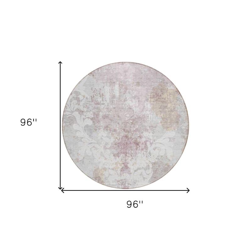 HomeRoots Damask Transitional Rectangle Outdoor Rug