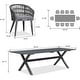 preview thumbnail 13 of 13, PURPLE LEAF Outdoor PE Rattan Outdoor Patio Furniture Dining Set with All Aluminum Frame