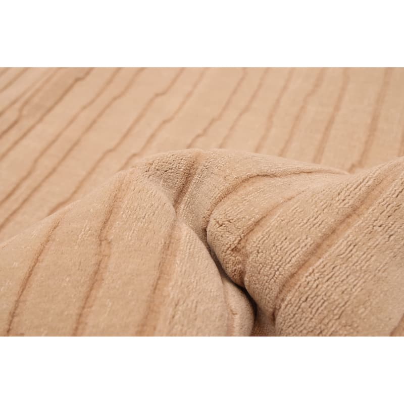 ECARPETGALLERY Hand Loomed Kashkuli Gabbeh Beige Wool Rug - 6'6 x 9'6