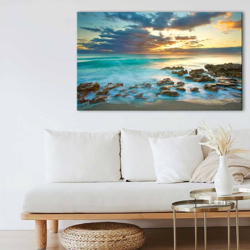 "Ocean Sunrise " by Patrick Zephyr Print on Canvas