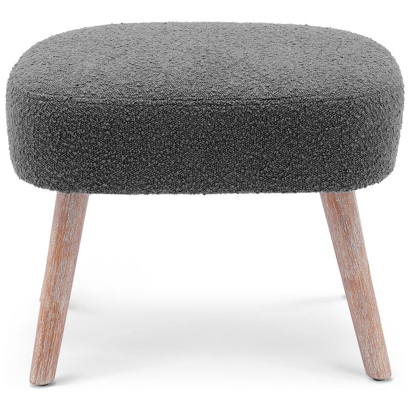 Boucle Polyester Upholstered Living Room Set - Stain Resistant (4-Piece Set)