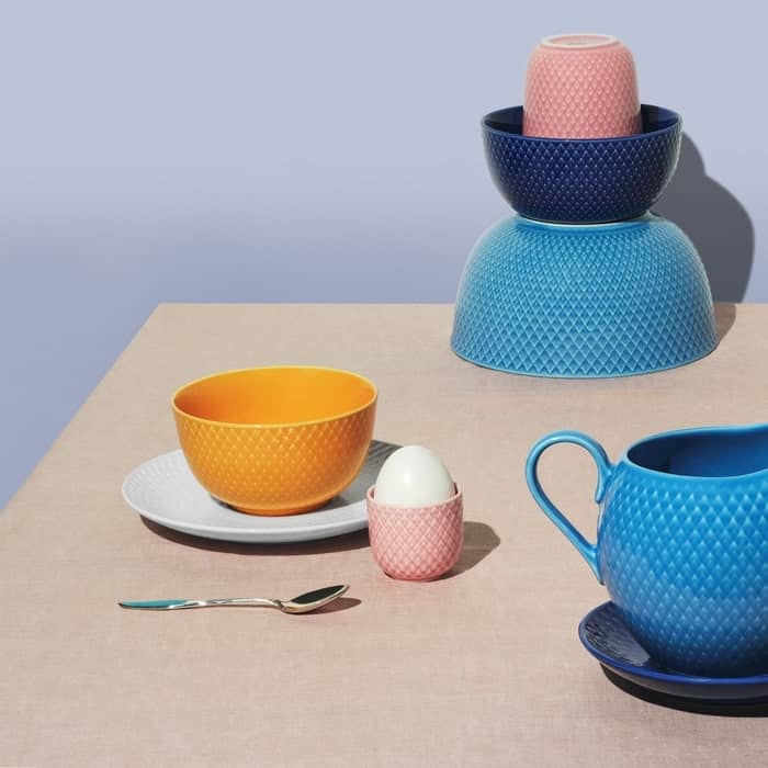 Lyngby Porcelæn Rhombe Color Bowl, Ø: 4.3"