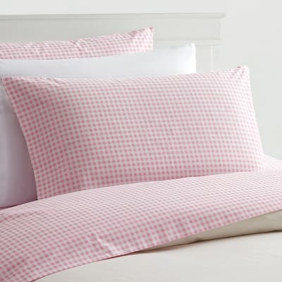 Laurel & Mayfair Gingham 100% Cotton Percale Sheet Set, Pink