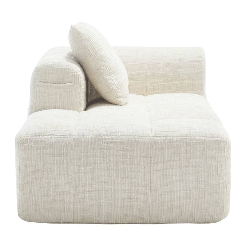 Chenille Loveseat Sofa, Minimalist Modular Sleeper for Living Room