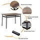 preview thumbnail 9 of 9, 1 Dining Table and 4 Chairs Set, Rectangular Board and Iron Frame