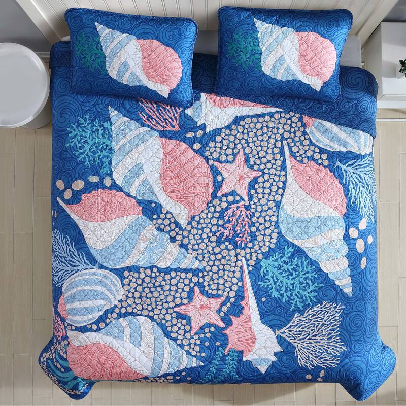 Caribbean Joe Coastal 3PC Quilt Set