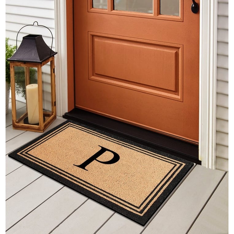A1HC Natural Coir Doormat with Heavy Duty PVC Backing,0.75 Inch Pile Height, Perfect for Outdoor Use