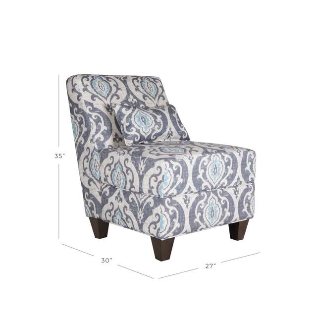 HomePop Blue Slate Large Accent Chair