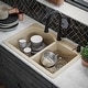 preview thumbnail 30 of 89, Karran Drop-In Quartz 33 in. 1-Hole 60/40 Double Bowl Kitchen Sink Kit