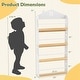 preview thumbnail 3 of 8, Costway 4-Tier House-Shaped Kids Bookshelf with Anti-falling Baffles - See Details